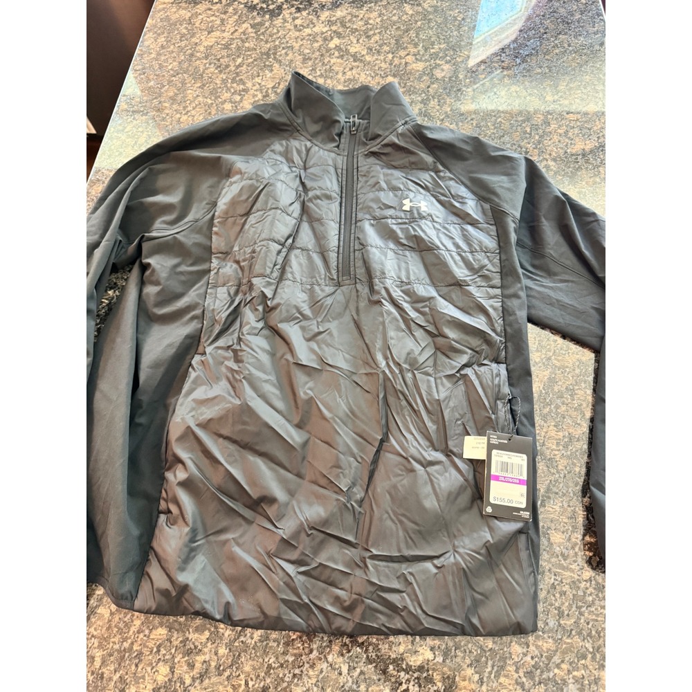 Under Armour Mens Storm Hybrid 1/2 Zip Pullover Jacket Black‎ 2XL 1378504 NEW
